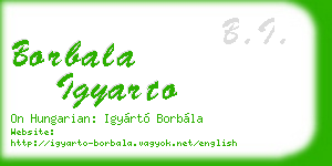 borbala igyarto business card