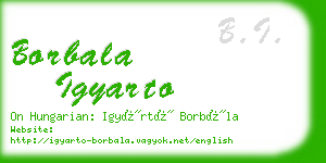borbala igyarto business card